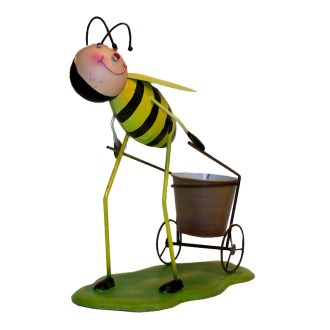Virágcserép talicskával D